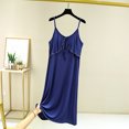 thumbnail image 2 of Timegard Vêtements de Nuit pour Femmes Grande Taille Pyjamas Bretelles Spaghetti Encolure Dégagée Décontractés Amples Doux Robes de Pyjama, 2 of 3
