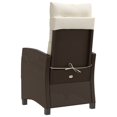 thumbnail image 5 of vidaXL 3 Piece Bistro Set with Cushions Brown Poly Rattan, 5 of 5