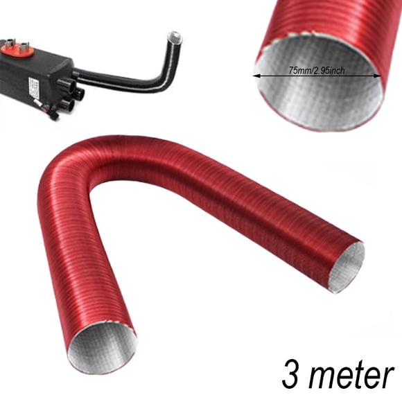 Suyin Tuyau de Gaine en Aluminium Flexible 60-300 cm Tuyau d'Aération de Sécheuse Tube d'Aération Tube de Ventilation Évent pour Chauffages de Stationnement au Diesel