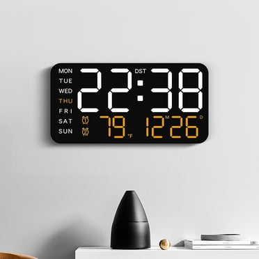 EGNMCR Horloge Électronique Multifonction Réveil Numérique Date Température Heure Affichage Horloge LED Horloge Numérique