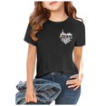 thumbnail image 2 of WEIYLL T-Shirts Graphiques pour Filles Manches Courtes Été Col Rond Ville Hauts de Sport Doux Imprimés pour 10-11 Ans, 2 of 6