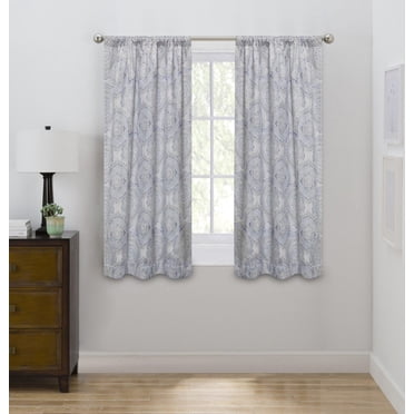 Eclipse Draft Stopper 63" Room Darkening Rod Pocket Window Curtains Panel