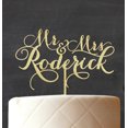 thumbnail image 3 of Mr & Mrs Custom Wedding Cake Topper Personalized Rustic Wooden Cake Topper Cake Decoration 8-9 Inches Wide, 3 of 3