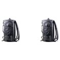 thumbnail image 3 of QualitChoice Fishing Bag Waterproof Double Shoulder Backpack Hiking Reel Pouch Large Capacity Fish Tackle Bags Outdoor Camping Black 2PCS, 3 of 6