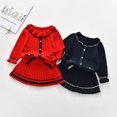 thumbnail image 2 of FOCUSNORM 2-piece Little Girls Dress Set Long Sleeve Top and Short Skirt, 2 of 9