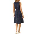 thumbnail image 3 of INSPIRE CHIC Robe Midi à Fleurs pour Femme Été Décontractée Invitée de Mariage Sans Manches m Bleu Foncé, 3 of 7