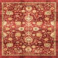 thumbnail image 1 of Ahgly Company Tapis d'Intérieur Carrés Abstraits Rouges Orientaux, 7 Pieds Carré, 1 of 6