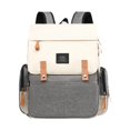 thumbnail image 1 of Bunblic Diaper Bag Backpack for Mom Large Capacity with Changing Pad Travel Bag beige and gray, 1 of 8