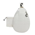 thumbnail image 4 of tamizeot Racquet Carrier Gift Bag Sports Accessory Easy Access Active Entertainment Tennis Racquet Bag Squash Pickle Ball White 29.5x10x43cm, 4 of 6