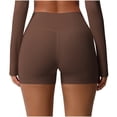 thumbnail image 1 of Gspmoly Shorts de Course pour Femmes, Shorts Gainants pour Femmes Tissu Respirant Gratifiant Gaine Restauration de Fibre Unique pour Femmes Shorts de Randonnée Femmes jusqu'à 70 % de Rabais Café L, 1 of 7