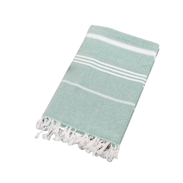 Serviette de Plage Turque Antiadhésive Motif Rayé Sable pour Adultes Châle de Sauna Extérieur