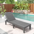 thumbnail image 3 of Costway 2 Pcs Chaise Longue Fauteuil Inclinable Résistant aux Intempéries Réglable Gris, 3 of 10