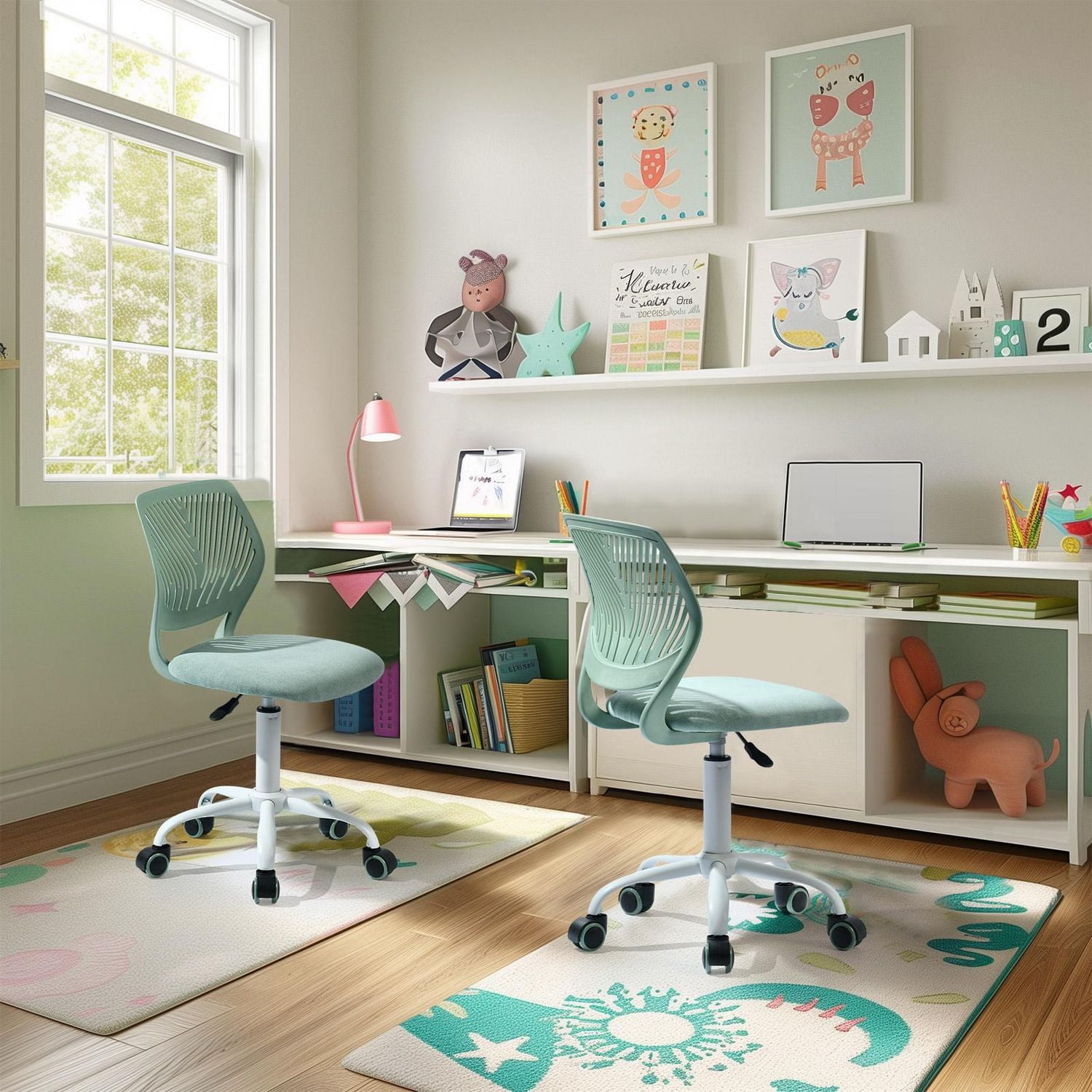 Homy Casa Set of 2 Swivel Desk Chair for Student
