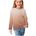 thumbnail image 2 of RXIRUCGD Chemises à Manches Longues pour Filles, Col Rond Mignon, Blouses Décontractées Habillées, Marron, Taille : 9 Ans, 2 of 7