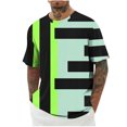 thumbnail image 2 of Styesk T-Shirts pour Homme Hommes Mode Décontractée Imprimé Sport Manches Courtes Col Rond Chemisiers Chemises, 2 of 4