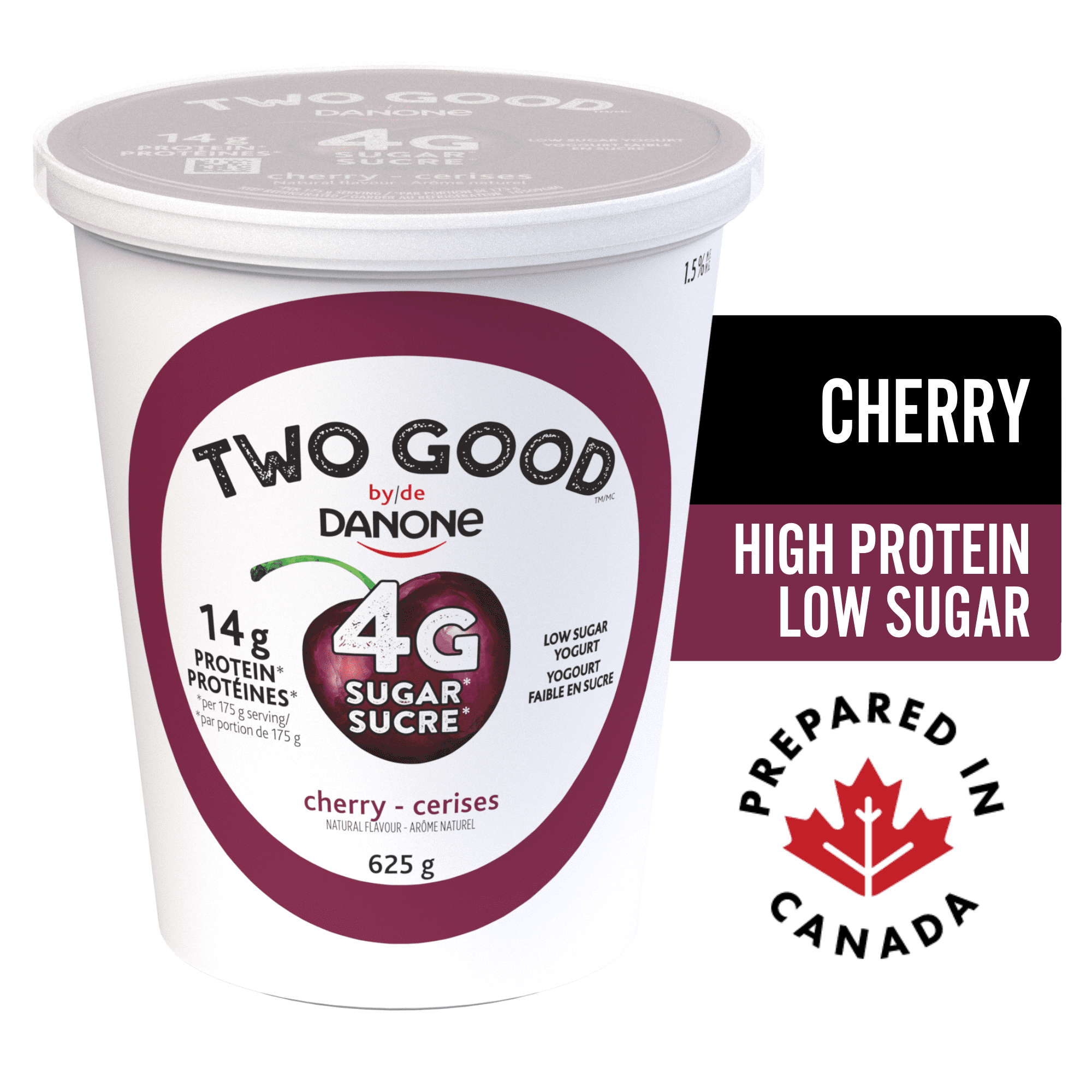 Two Good Low Sugar Yogurt, Cherry, 14g of Protein