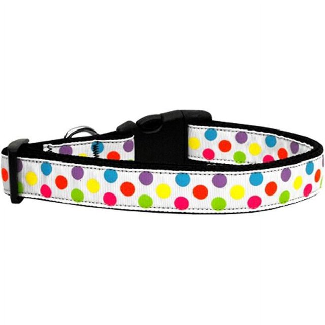 Collier de Chien en Nylon Blanc à Plusieurs Points