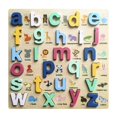 thumbnail image 3 of HILABEE Wood Pegged Puzzle Board Educational Toy Bright Color Children's Alphabet Puzzle lowercase letters, 3 of 9