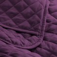 thumbnail image 3 of Bare Home Quilt Set - 3 Piece - Diamond Stitched Bedspread Coverlet - Full/Queen, Plum, 3 of 4