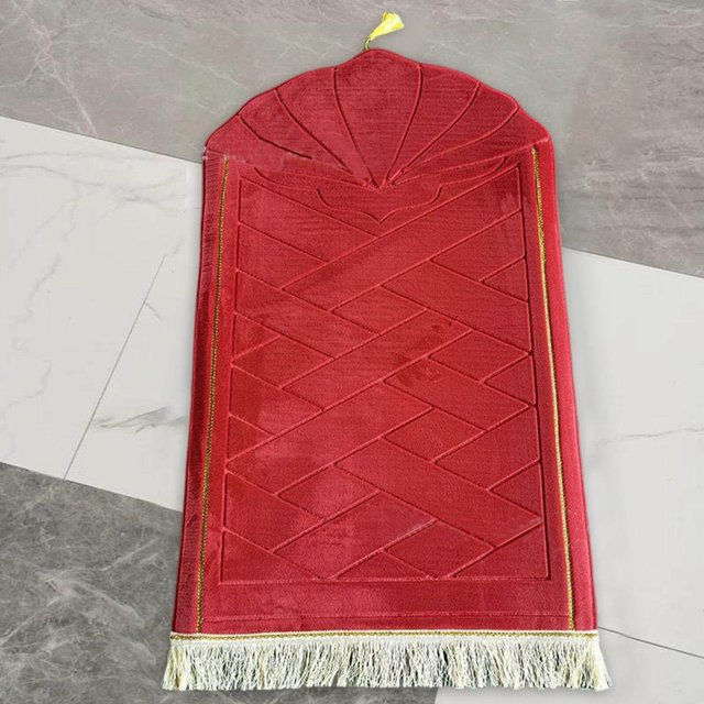 tredstone Portable Soft Muslim Carpet Area Rugs Eid Wedding Birthday Present Red