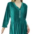 thumbnail image 2 of Phagun Robe Maxi Ample à Manches Longues Vert Sarcelle pour Femme, Décontractée avec Poches-24, 2 of 7