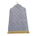thumbnail image 3 of Embossing Process Muslim Prayer Rug Colorfast and Washable Prayer Mat for Effectively Protecting Knees - Black, 3 of 4