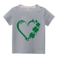 thumbnail image 1 of TopLLC St. Patricks Day Chemises pour Femmes Hauts de Sarrau St Patricks Day Tout-Petits Enfants Garçons Filles Mode Mignon Col Rond Imprimé Manches Courtes Haut, 1 of 3