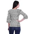 thumbnail image 4 of Moomaya Ruffle Sleeve Printed Cotton Womens Tops Plus Size Short T-Shirt Top, 4 of 4