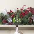 thumbnail image 2 of Northlight Support de Bas Trio Arbre de Noël Argent, Vert et Blanc 7 Pouces, 2 of 4