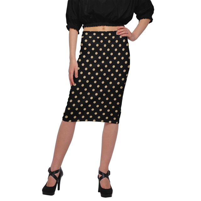 Moomaya Jupe Imprimée Longueur Genou pour Femmes Grande Taille Jupe en Poly Spandex