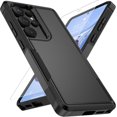 thumbnail image 1 of KOMI for Samsung Galaxy S25 Ultra Case with HD Screen Protector, 10 FT Military Grade Drop Protection, Anti-Slip Phone Case, Black, 1 of 5