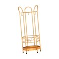 thumbnail image 2 of Round Iron Umbrella Stand Organizer 9.84x23.62 Inch Free Standing Umbrella Stand gold, 2 of 9