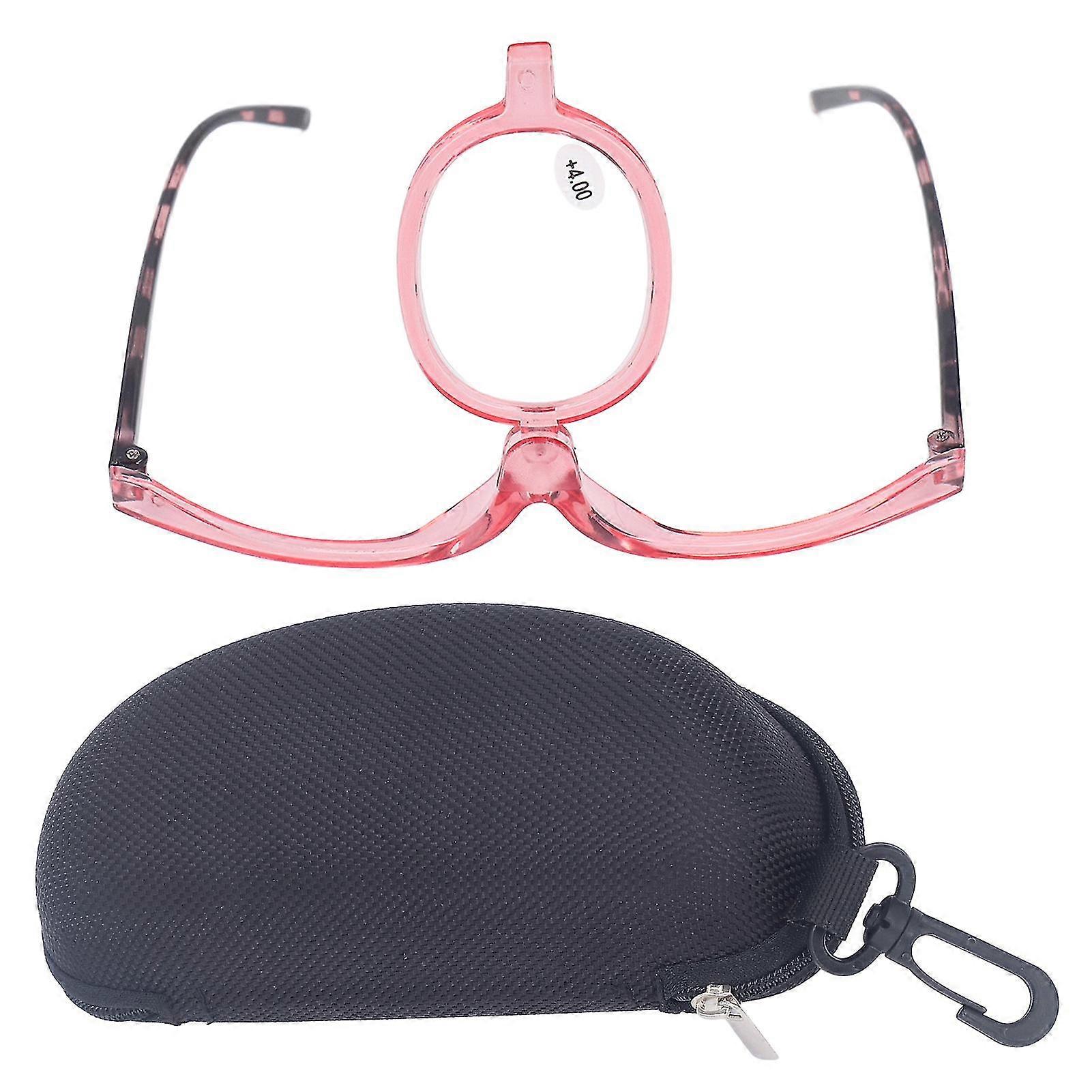 2024 New,magnifying Makeup Glasses Flip Down Scratch Resistant Lens Folding Cosmetic Reading Glasses For Women Banmo