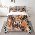 thumbnail image 2 of YST Highland Cow 7-Piece Comforter Set, Full, Cheetah Print, Western Animals, Leopard Animal Hide, Soft Chemical Fiber, 2 of 5