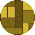 thumbnail image 1 of Ahgly Company Machine Washable Indoor Round Transitional Dark Bronze Brown Area Rugs, 7' Round, 1 of 7