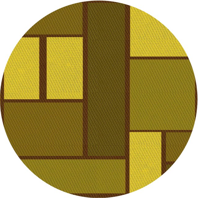 Ahgly Company Machine Washable Indoor Round Transitional Dark Bronze Brown Area Rugs, 7' Round
