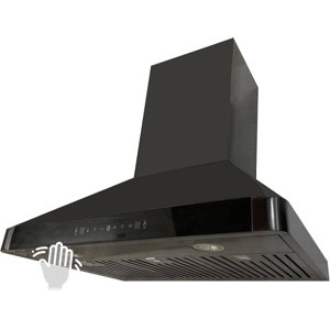 Crown PRO-B15BS 30" 850 CFM Black Stainless Steel Gesture Control Wall Mount Range Hood