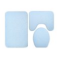 thumbnail image 2 of tredstone 3piece Stylish And Anti-slip U Shape Bath Rugs Easy To Install And Waterproof Modern Bath Mat Set sky blue 1Set, 2 of 6