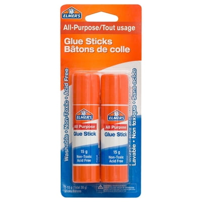 Elmer's All-Purpose Glue Sticks, Washable, Non-Toxic, 15 g, 2 Count