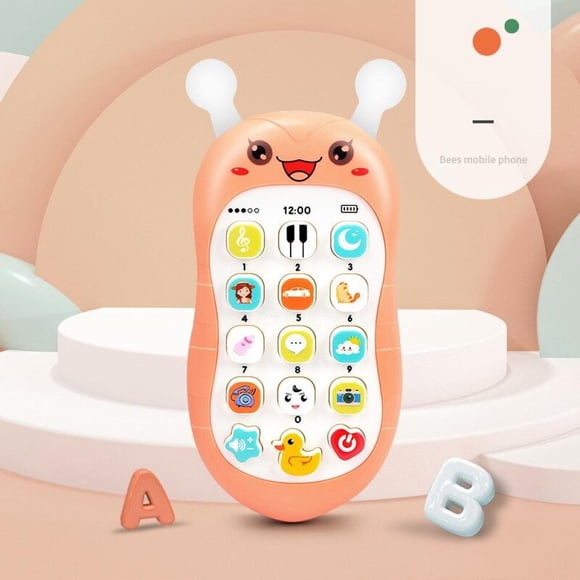Bee Mobile Phone Children‘s Story Machine Puzzle Early Education Little Can Bite Silicone Material Multifunctional Puzzle Learn