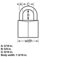 thumbnail image 2 of Master Lock 131D Cadenas à clé à corps solide, 2 of 5