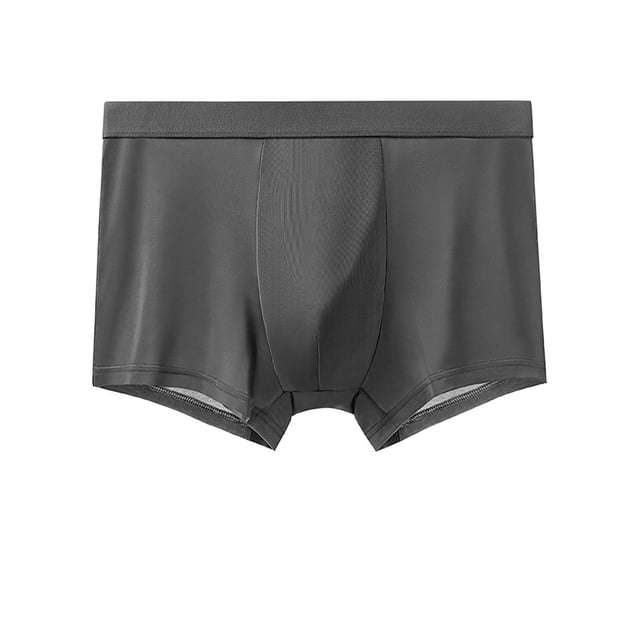Posijego Men's Seamless Boxer Briefs Short Leg Underwear Mens Soft Breathable Stretch Underpants Solid Color
