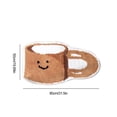 thumbnail image 3 of Non Slip Shower Mat 60 cm x 40 cm Cup Shaped Faux Wool Bathroom Rug Absorbent Acrylic Floor Mat, 3 of 6