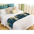 thumbnail image 1 of GCKG Chemin de Lit Paon, Chemin de Lit Paon Foulard de Literie Décoration de Lit 20x95 Pouces, 1 of 2