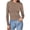 Khaki, variant on Timegard Womens Tops Crew Neck Long Sleeve Tops Ribbed Knit Slim Basic Tee Shirts Casual Going out Top