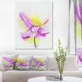 thumbnail image 1 of Belle Fleur Violette avec Jaune - Oeuvre Murale sur Toile de Fleurs, 1 of 4