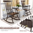 thumbnail image 4 of Gymax 2PCS Wooden Rocking Chair Single Rocker Indoor Garden Patio Yard Coffee, 4 of 7