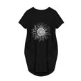 thumbnail image 5 of Robes pour Femmes 2024 Été Robe Décontractée Ample à Imprimé Tournesol à Manches Courtes à Col en V Rabais de 50 % Liquidation!, 5 of 5