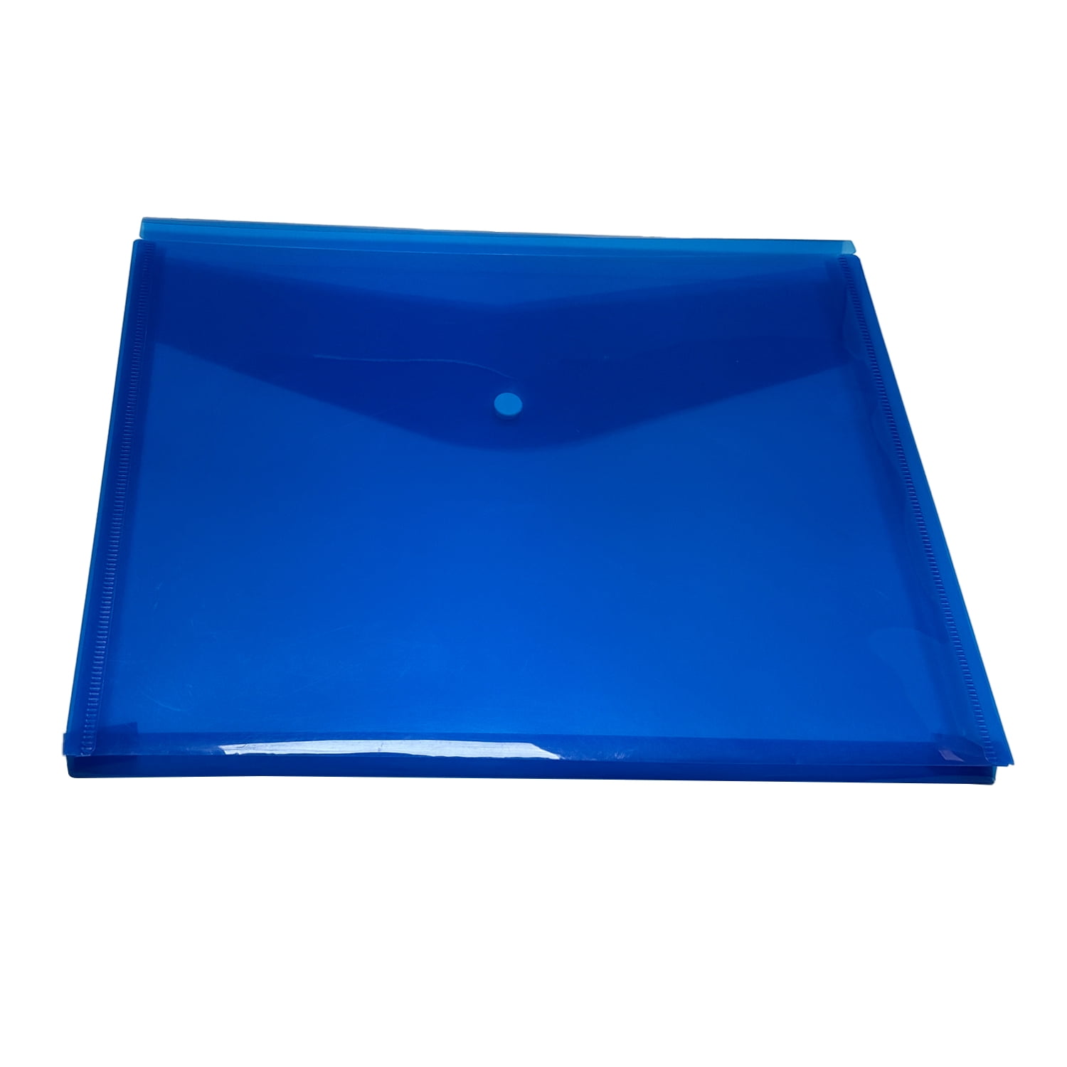 Porte-documents extensible à bouton-pression stylo +Gear, couleur bleue, nouveau autoportant