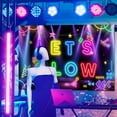 thumbnail image 5 of Neon Let's Glow Party Backdrop The Dark Backdrop Neon Backdrop Party, for Glow Party Decorations, 5 of 5